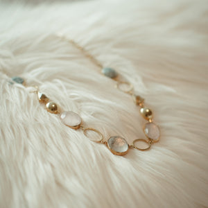 Layered necklace with Gemstones-Veezha