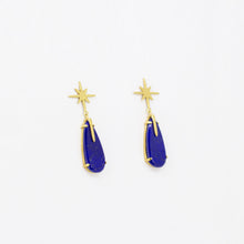 Load image into Gallery viewer, Lapis Star Earrings