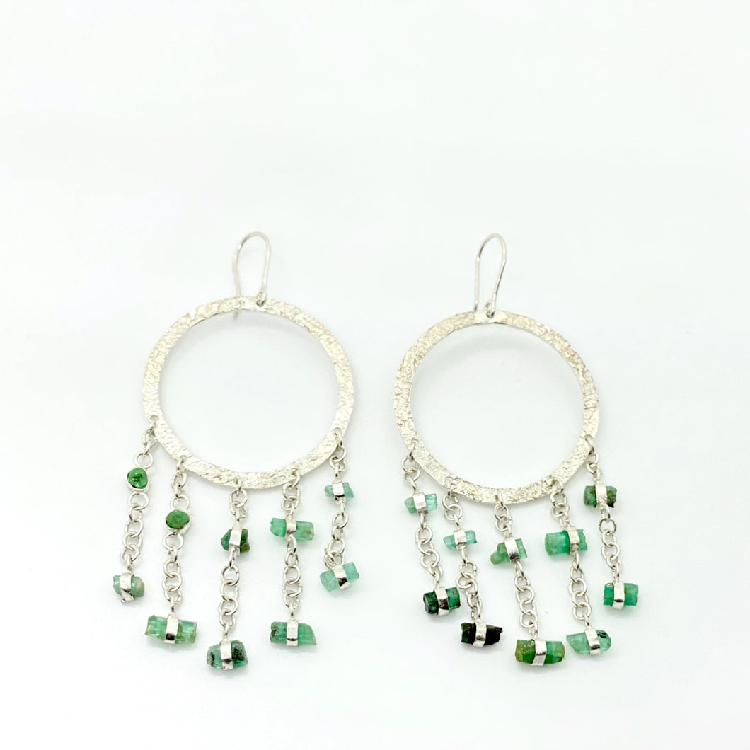 Baran Emerald Earrings-Veezha 