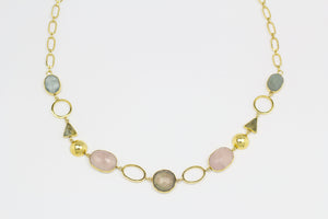Ara Long Necklace with Natural Gemstones