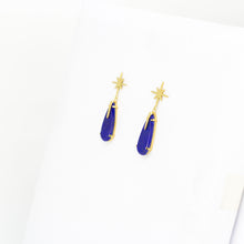 Load image into Gallery viewer, Lapis Star Earrings
